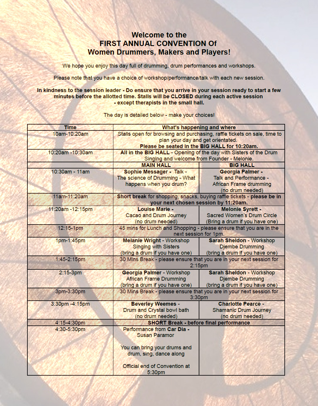 TheDrumWoman Convention Listing