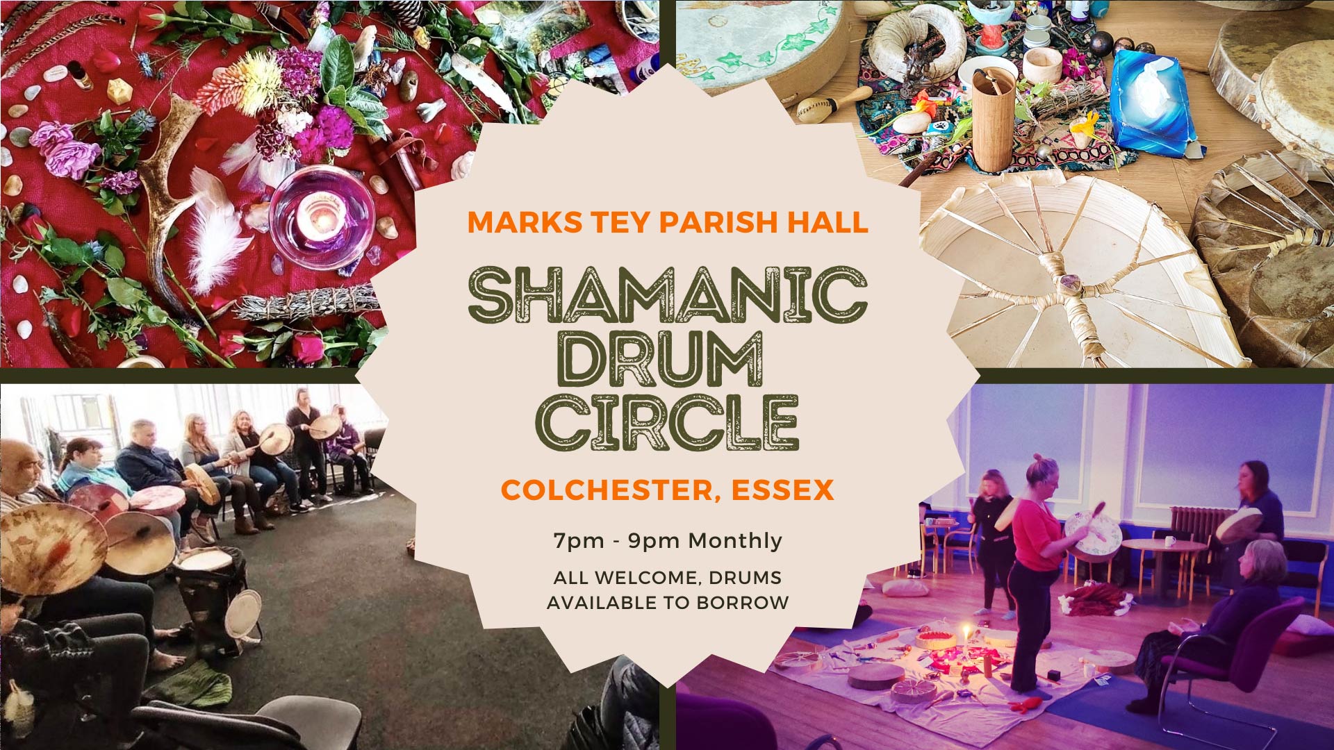 TheDrumWoman-ShamanicDrumCircle-Marks-Tey-Parish-Hall-Colchester-Essex